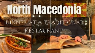 Dinner At A Traditional North Macedonian Restaurant
