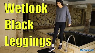 Wetlook Girl Leggings | Wetlook Black Leggings | Wetlook Girl Sweater