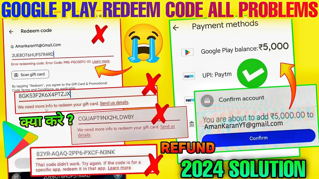 Google Play Error Redeeming Code PPS | We Need More Info Google Play Error Redeeming Code PPS | We Need More Info