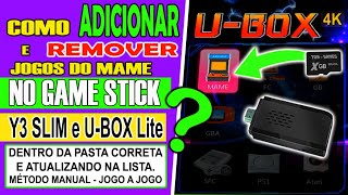GAME STICK U-BOX LITE-ADICIONAR/REMOVER JOGO DO MAME E ATUALIZAR LISTA? ⚠️ SE TE