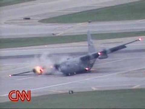 Airport Acura on 130 Hercules Landing Gear Collapse Hard Runway  No Foam