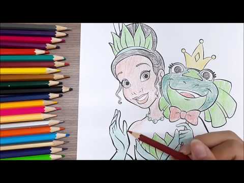 Bé học tô màu cùng Tranh tô màu công chúa Tiana | Đồ chơi trẻ em ( Gia Đình Su )