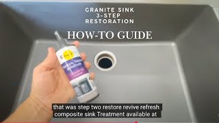 Composite Sink 3-Step How-To Guide Clean, Restore Seal, Routine Protective Care