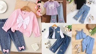 Trendy Baby Girl Jeans Top Design Latest Designs Outfit For Kids