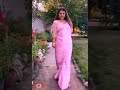 Super hot aunty in Pink Satin Saree