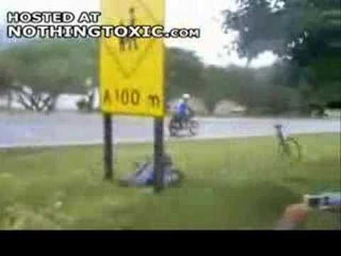 funny motorbike crash