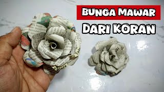 Membuat Bunga Mawar Dari Koran