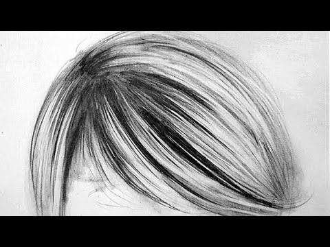 How To Draw Realistic Hair - 3 Easy Steps - YouTube