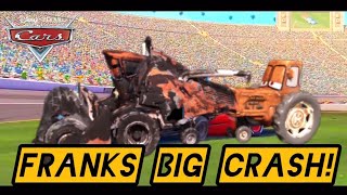 Disney Pixar Cars The Kings Big Crash Tractor Tipping Version