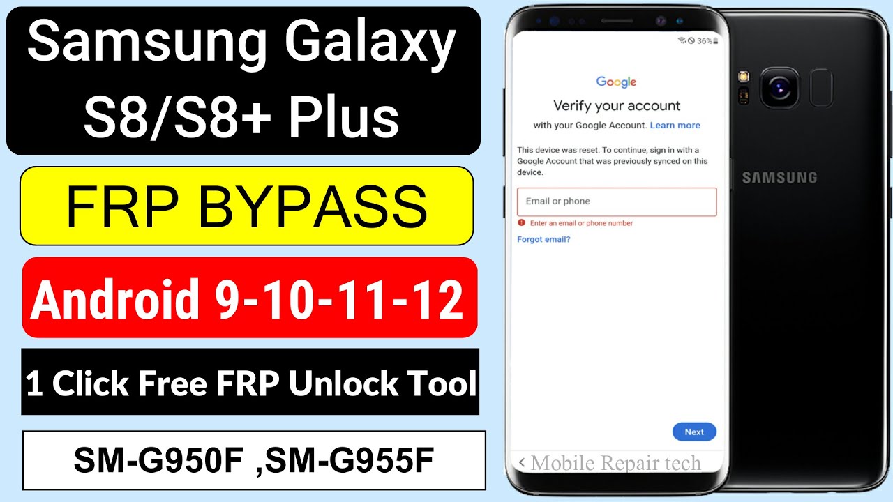 SAMSUNG Galaxy S8/S8+ FRP Bypass/Google Account Remove SAMSUNG Galaxy S8/S8+ FRP Bypass/Google Account Remove
