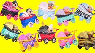 Lol Surprise Dolls Custom Stroller Store With Lils Sister Fuzzy Pets Toy Egg Videos
