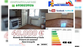 Piso en venta sin ascensor de tres habitaciones , calefacción de gas y buena altura.