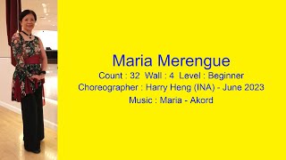 Maria Merengue Line Dance Walk Thru & Demo