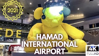 Hamad International Airport Tour - Vlog 4K - 2021, مطار حمد الدولي قطر