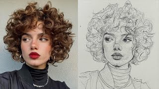 Creating A Portrait Of A Girl With Curly Hair Using The Loomis Method