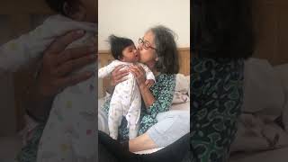 Baby Reaction To Granny Kissing Her