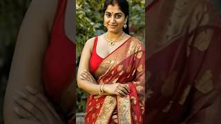 Beautiful South Indian Lady In Red Silk