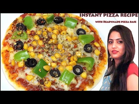 VIDEO : pizza recipe | instant pizza recipe with readymade pizza base | by manisha - ingredients to make instantingredients to make instantpizza recipewith readymade base 3 chopped tomatoes 1 chopped capsicum 2 chopped onion ...