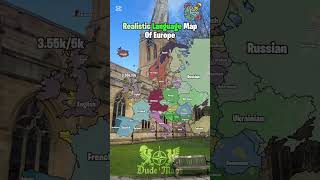 Realistic Language Map Of Europe