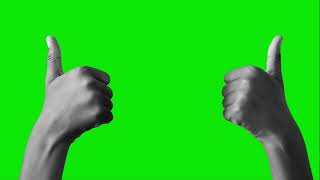 Thumbs Up Hands Green Screen