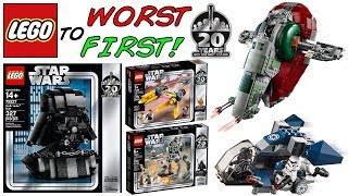 Lego Worst To First All Lego Star Wars 20Th Anniversary Sets