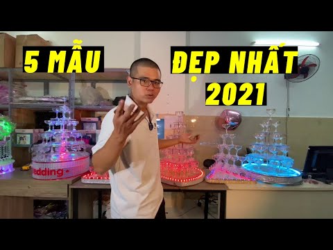 05 mẫu Tháp ly rót rượu đám cưới xếp tháp đẹp nhất năm 2021 | Abshop.com.vn 1157