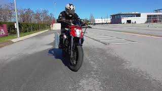 Glisser à moto contre et avec un trottoir / Angle Max Perfectionnement Moto