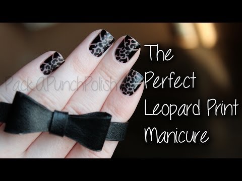 The Perfect Leopard Print Manicure Nail Art Tutorial | PackAPunchPolish - YouTube