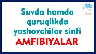 Suvda Hamda Quruqlikda Yashovchilar Sinfi-Amfibiyalar -Амфибиялар