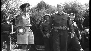 General Bernard Montgomery Meets General Mark W Clark In Paestum Area, Italy. Hd Stock Footage