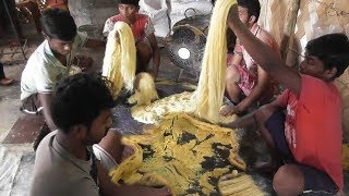 Soan Papdi Preparation Step by Step | Workers Making Indian Sweet | Street Food Loves You