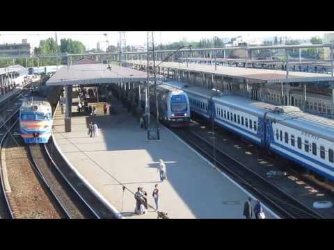 Отправление поезда Шкода Харьков Симферополь Train departure Skoda Kharkov Simferopol