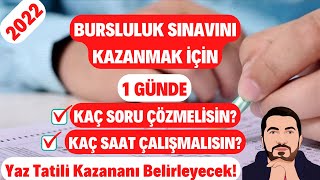 2022De Bursluluk Kazanmak İçin 1 Günde Kaç Soru Çözmeli, Kaç Saat Çalışmalısın? Son 50 Güne Girdik