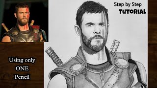 How To Draw Thor Step By Step - Thor Ragnarok Drawing Tutorial Youcandraw