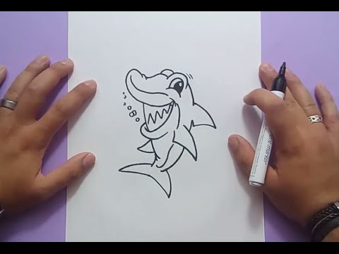 Como dibujar un tiburon paso a paso 11 