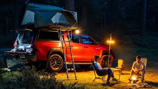 Hazım Dağlı Glampingde Rahatlatıcı Orman Yaz Kampı Ateş Kampı, Yıldızlı Geceler Asmr Kamper