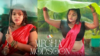 Red Saree Fashion Megha Hot Monsoon Saree Fashion Vlog Bong Cutie