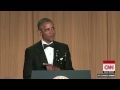 President Obama jokes with journalists, celebs