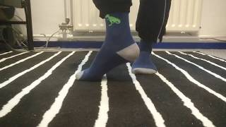 Blue And Grey Socks With Green Dinofor Sale