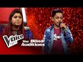 Chamindu Tharusha | Giri Hel Mudune (ගිරි හෙල් මුදුනේ) | Blind Auditions | The Voice Teens Sri Lanka