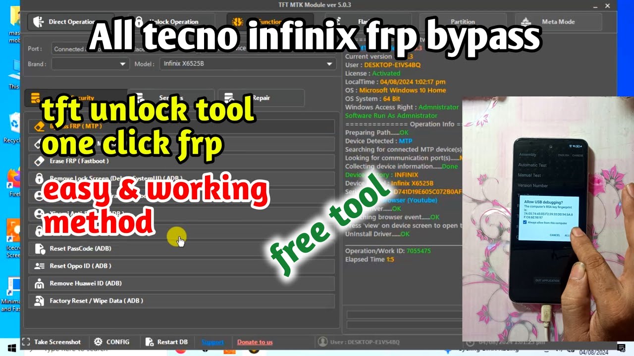 All infinix tecno frp bypass one click | tft unlock tool All infinix tecno frp bypass one click | tft unlock tool