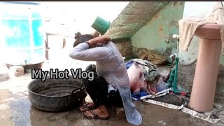 Village Girl Bathing In Home In Desi Style