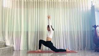 4K Usa Yoga With New Top, Skirt See-Through Stockings