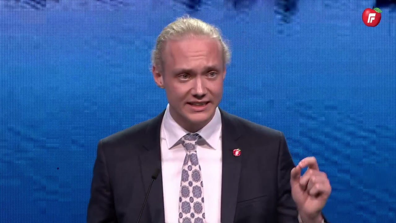 Simen Velle, FrPs landsmøte 2022 Simen Velle, FrPs landsmøte 2022