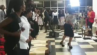 Taboka Nleya Sings And Dances.