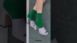 Gowith Womens Cotton Colorful Thin Striped Casual Socks
