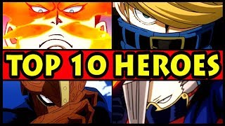 The Top 10 Pro Heroes RANKED! (Boku no Hero Academia Top Ten Heroes Revealed / Season 3)