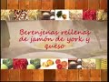 Berenjenas rellenas de jamón de york y queso