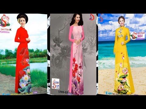 TOP 50 MẪU ÁO DÀI HOA SEN ĐẸP NHẤT (P3) TẠI 💘 Vải Áo Dài S