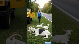 Faith In Humanity Restored Kind Woman Helped A Goat By The Roadside